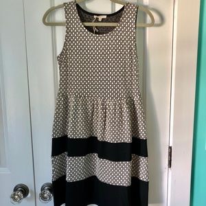 Cream and black dress